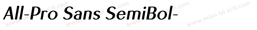 All-Pro Sans SemiBol字体转换